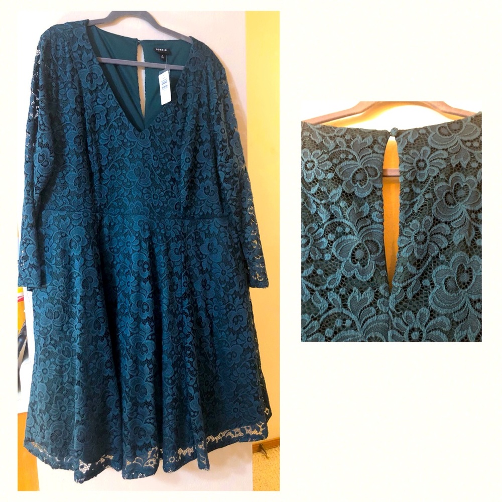 Lace dress with crinoline